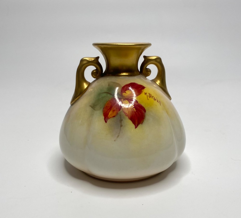 Royal Worcester vase, Kitty Blake, d. 1931. View III