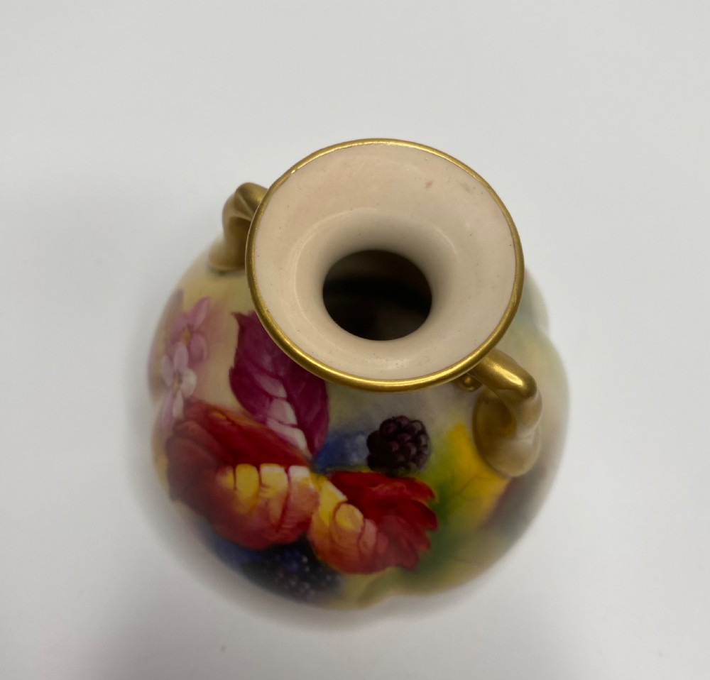 Royal Worcester vase, Kitty Blake, d. 1931. View VIII