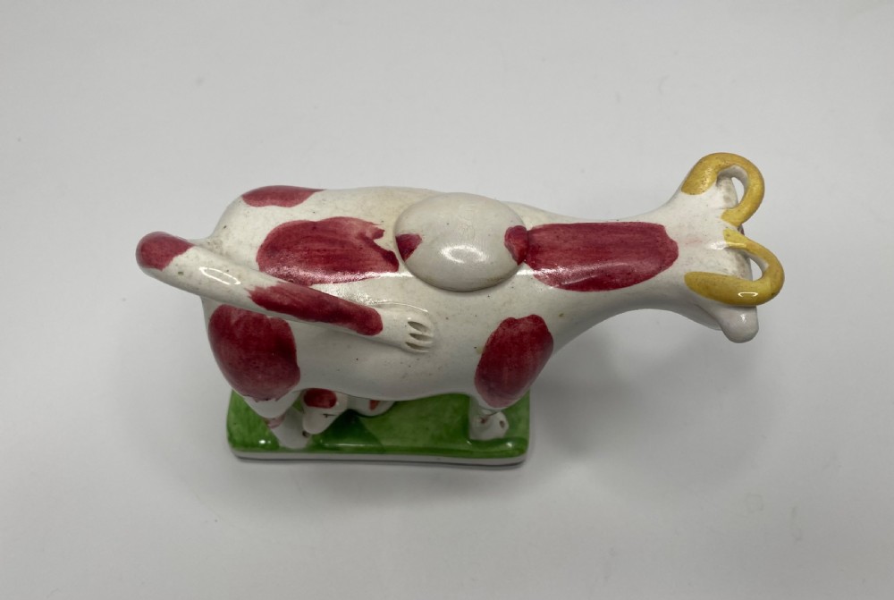 English pearlware cow creamer, c. 1830. View VII
