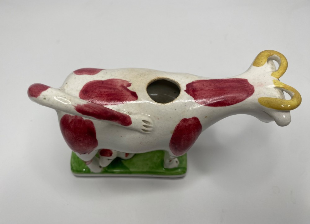 English pearlware cow creamer, c. 1830. View VIII