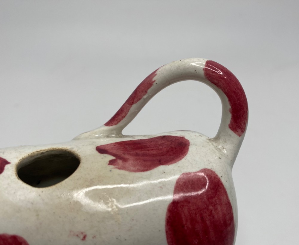 English pearlware cow creamer, c. 1830. View XI