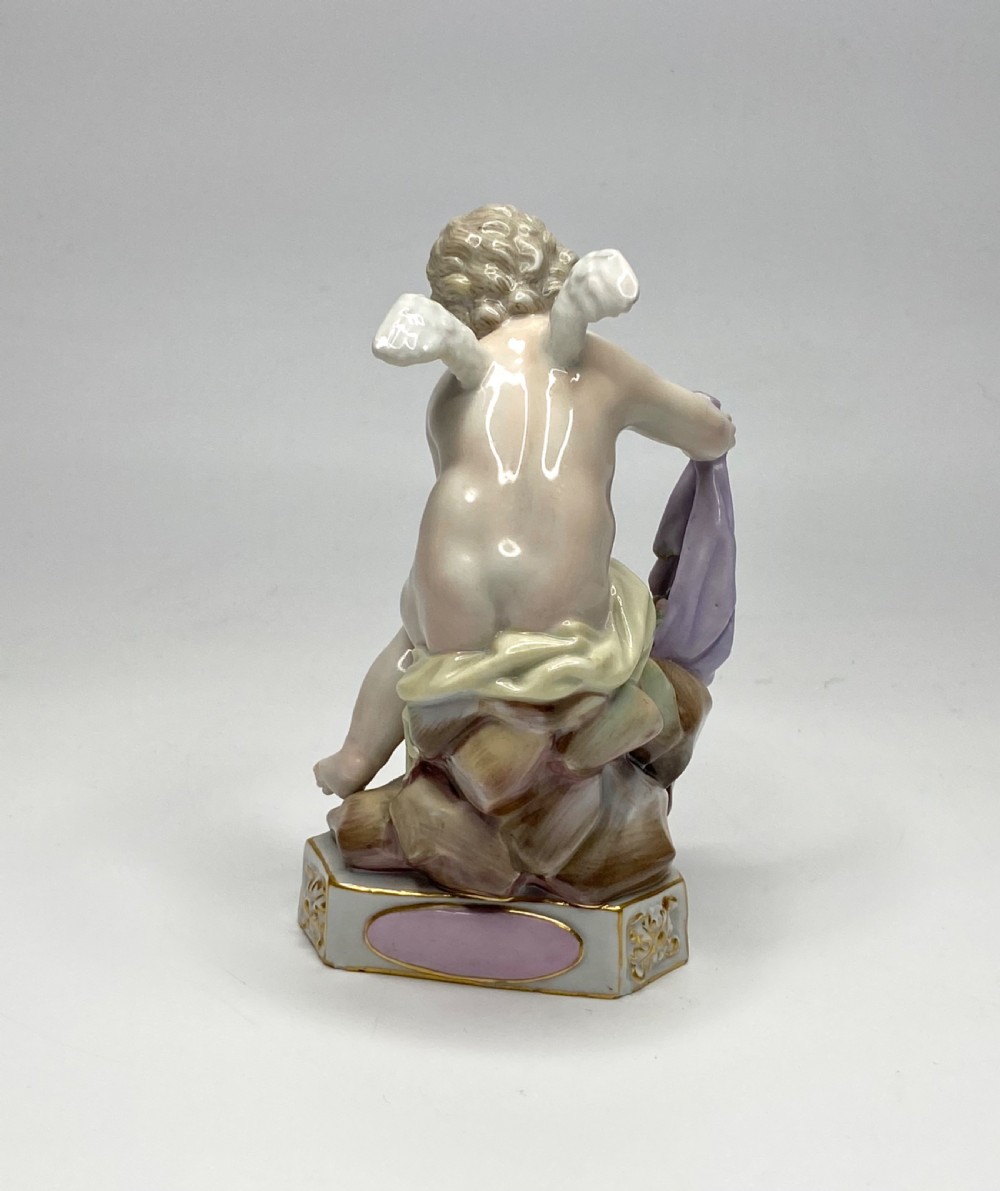 Meissen porcelain Cupid after Acier, c. 1870. View VI
