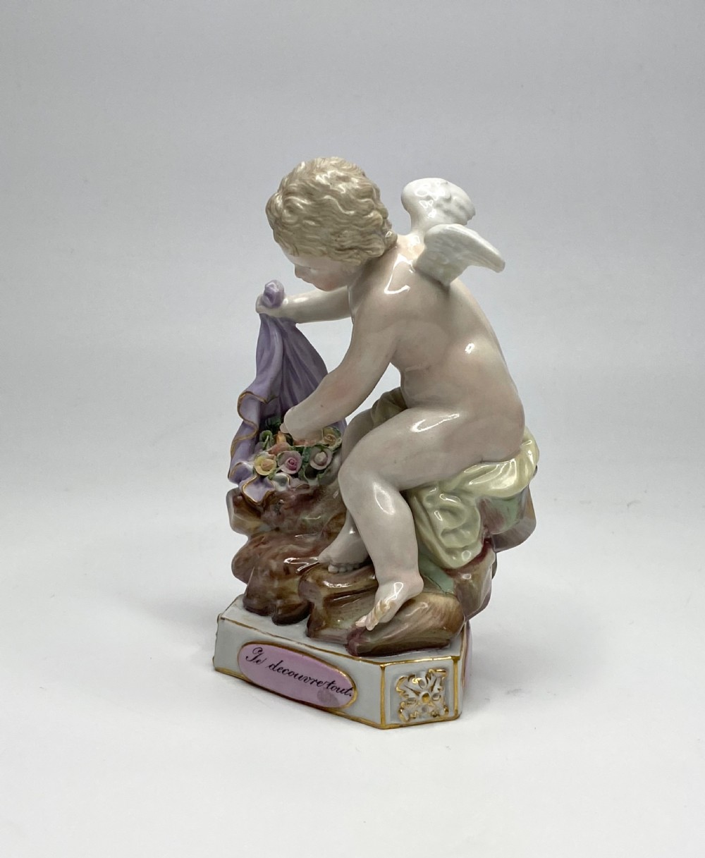 Meissen porcelain Cupid after Acier, c. 1870. View VII