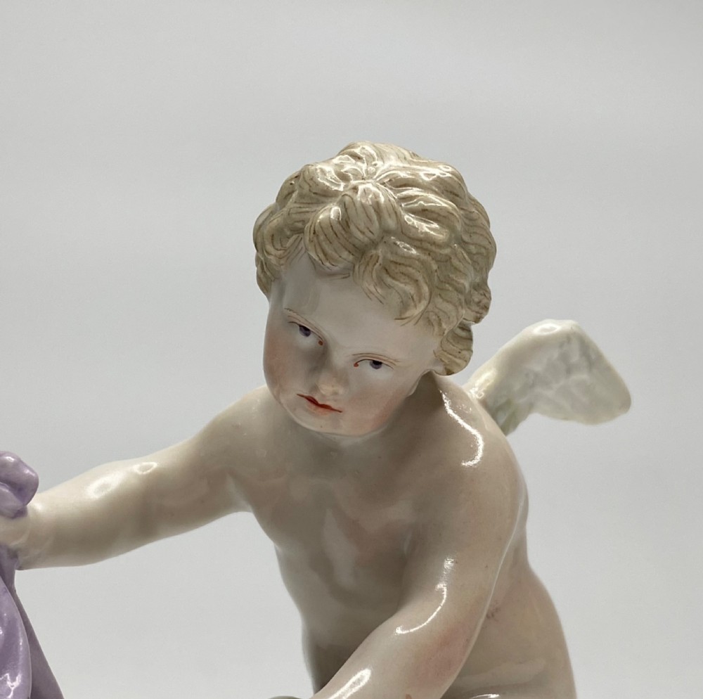 Meissen porcelain Cupid after Acier, c. 1870. View VIII