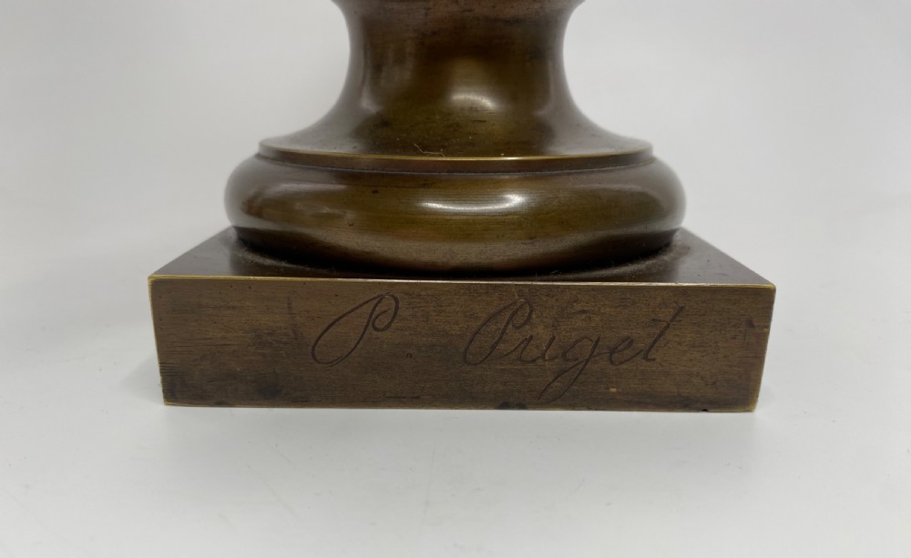 French bronze bust of Ajax, after Pierre Puget, 19th C. View IX