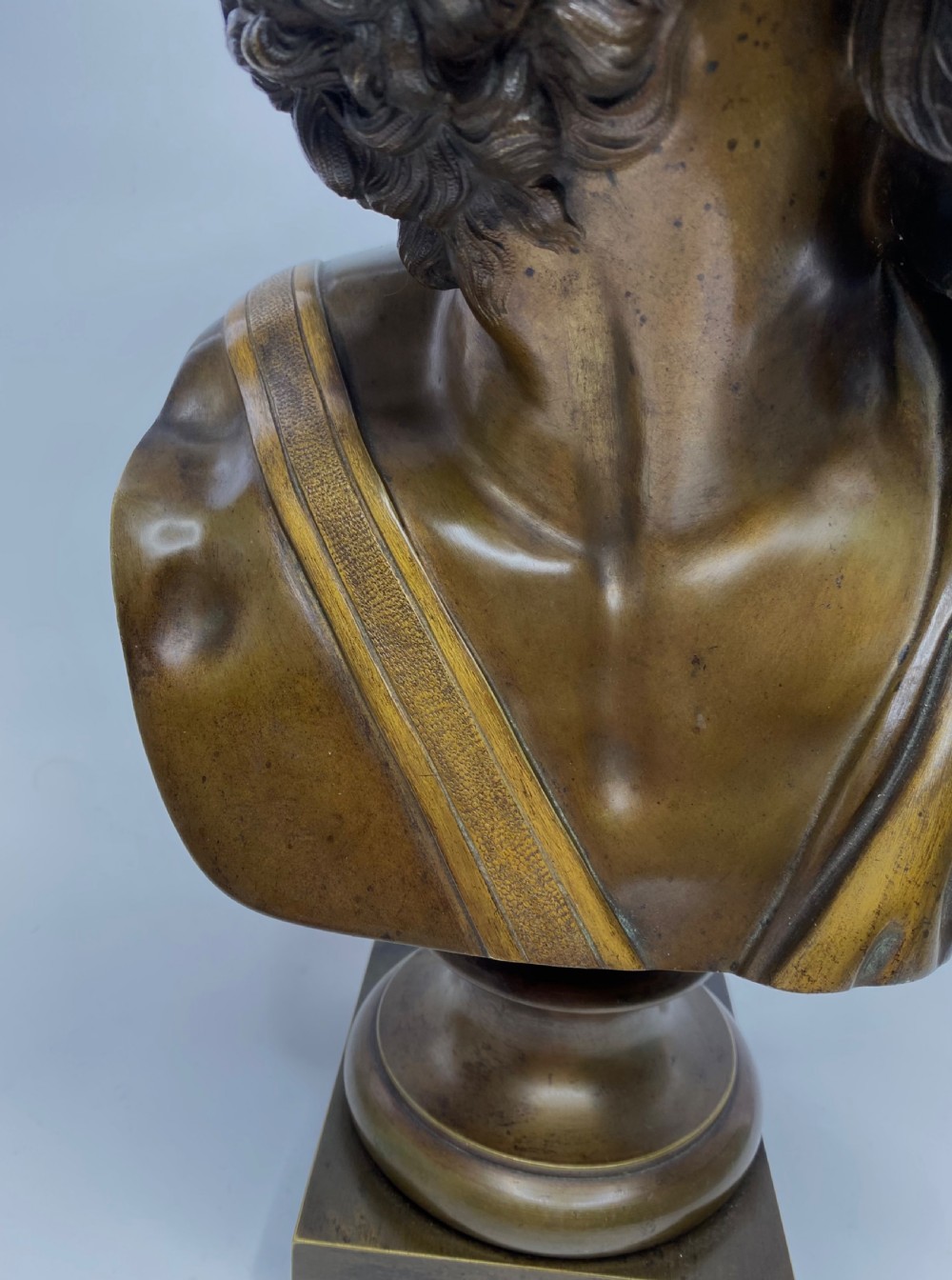 French bronze bust of Ajax, after Pierre Puget, 19th C. View XIV