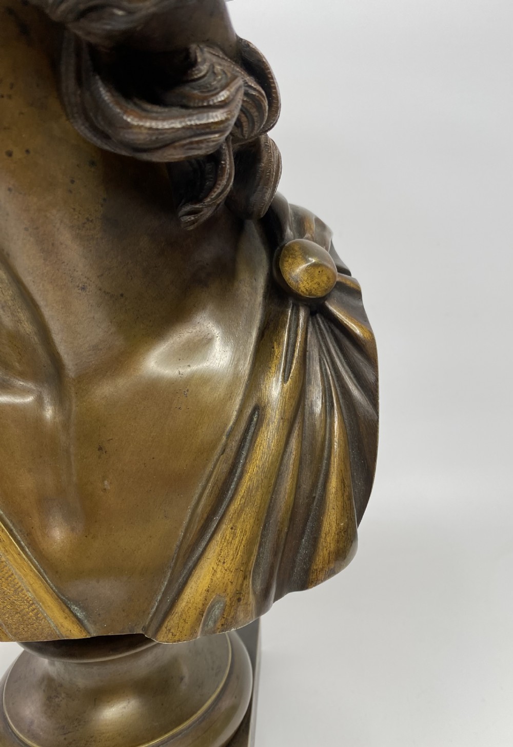 French bronze bust of Ajax, after Pierre Puget, 19th C. View XV