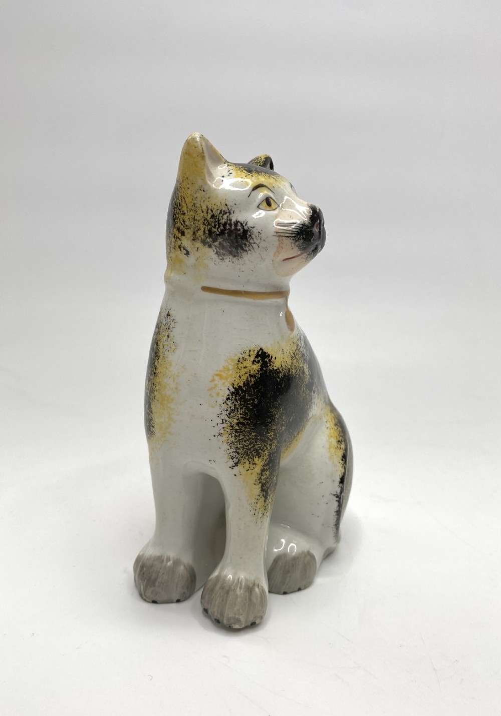 Staffordshire seated cat, c. 1850. View III