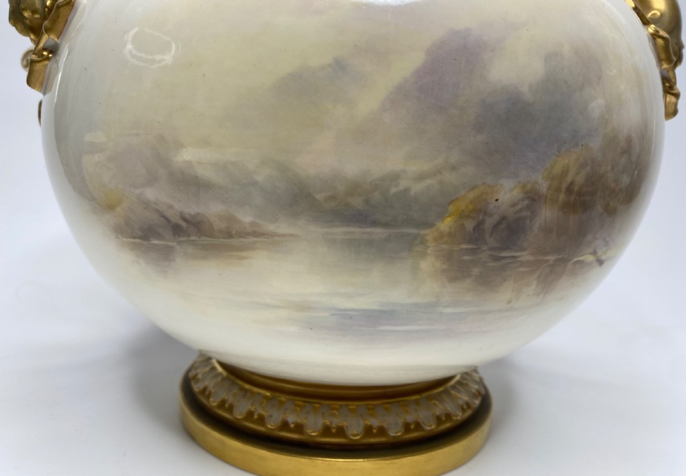 Royal Worcester bough pot, John Stinton, d. 1918. View VII