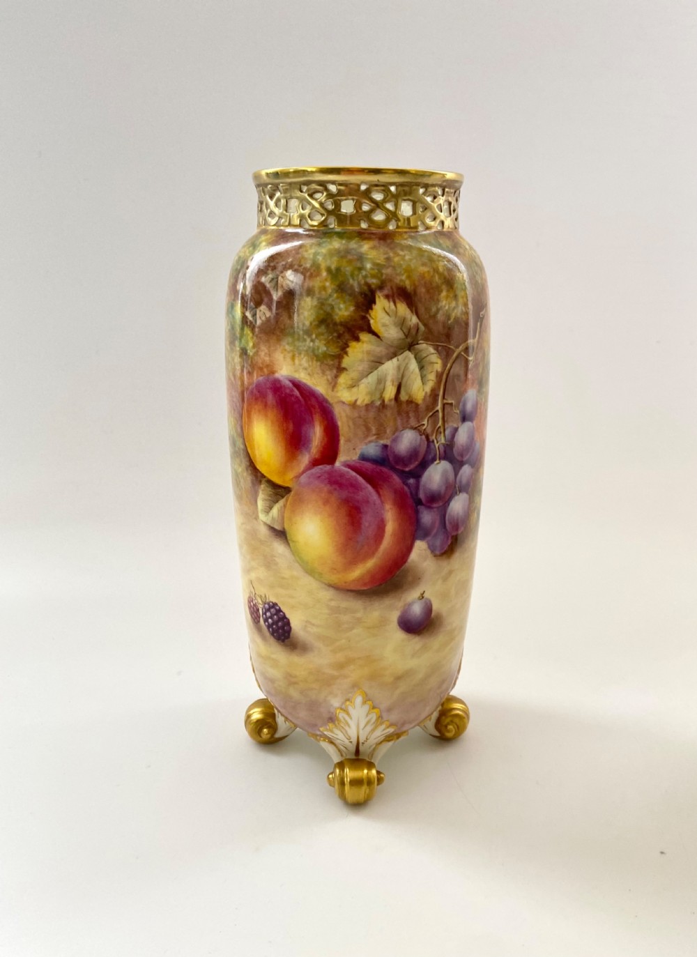 Royal Worcester Fruit vases, D.J.Scyner. View III