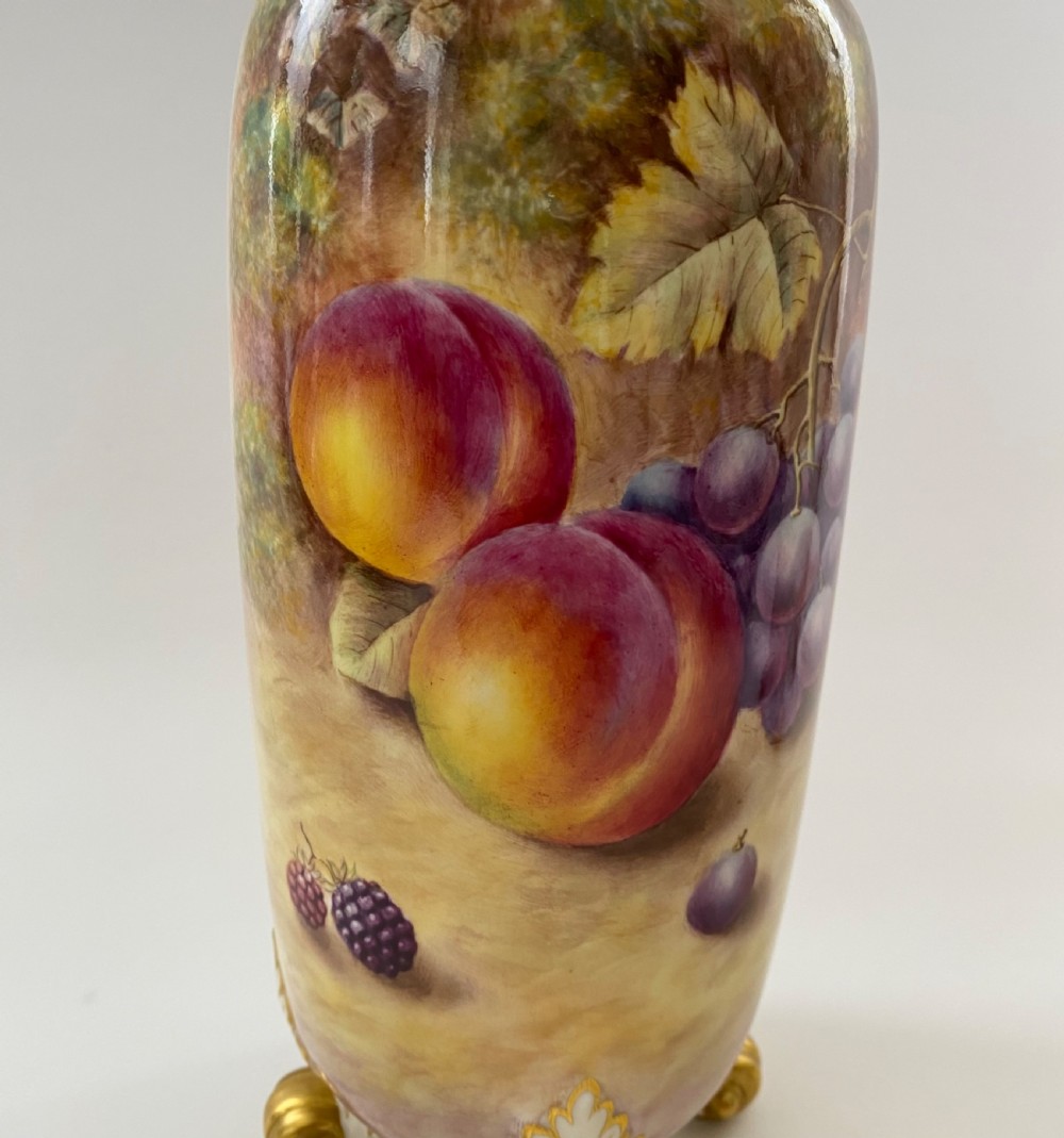 Royal Worcester Fruit vases, D.J.Scyner. View IV