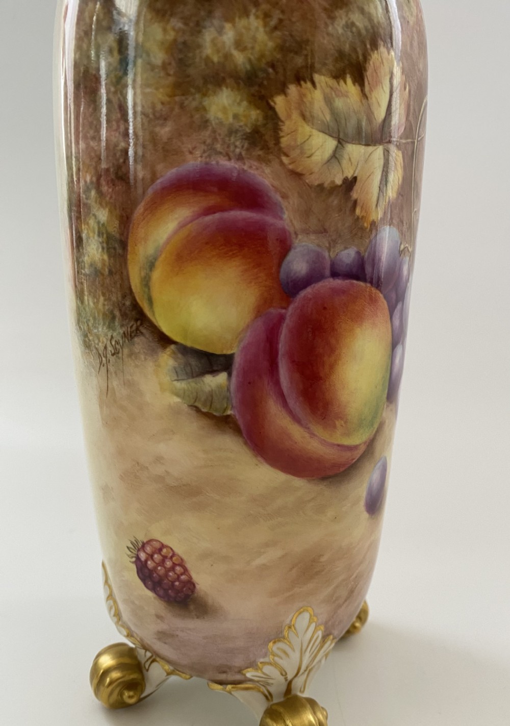 Royal Worcester Fruit vases, D.J.Scyner. View X