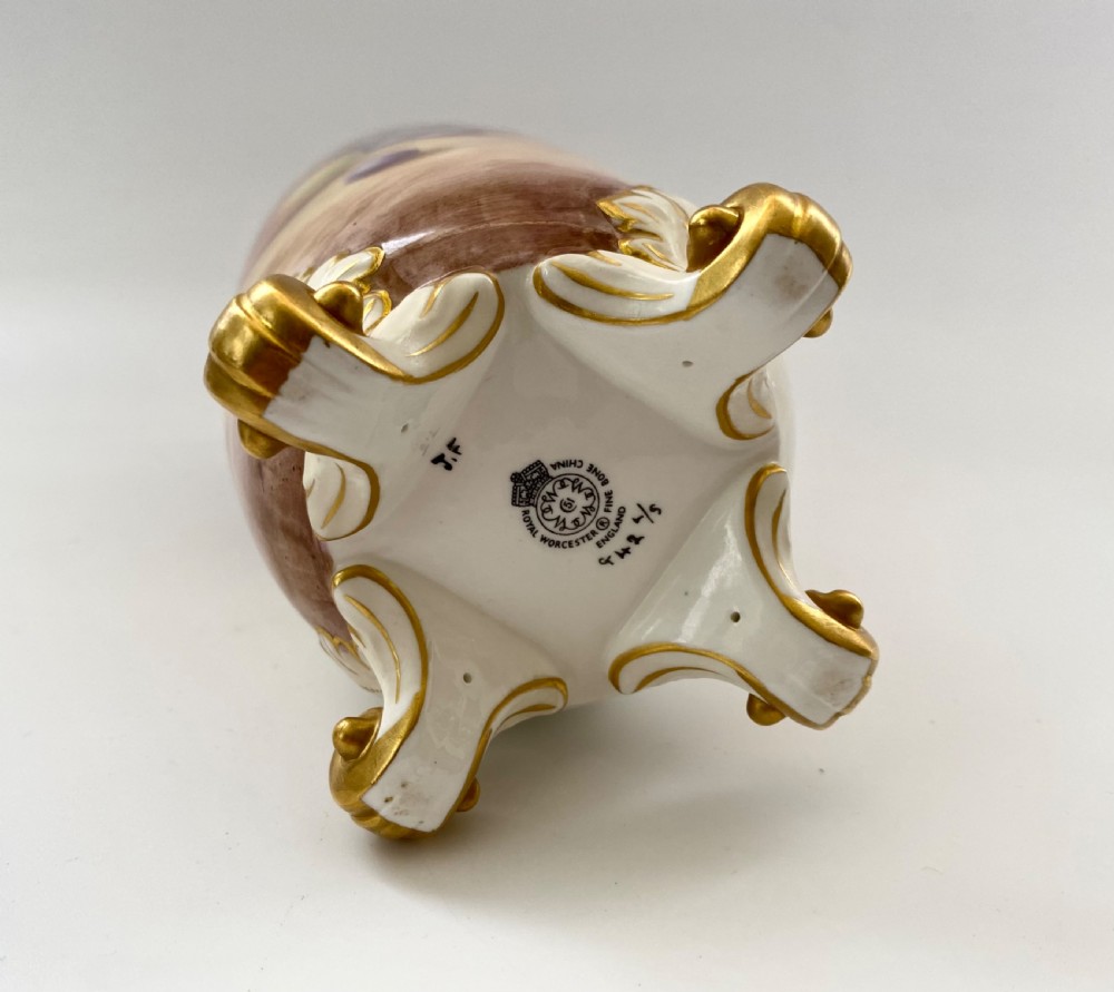 Royal Worcester Fruit vases, D.J.Scyner. View XIII