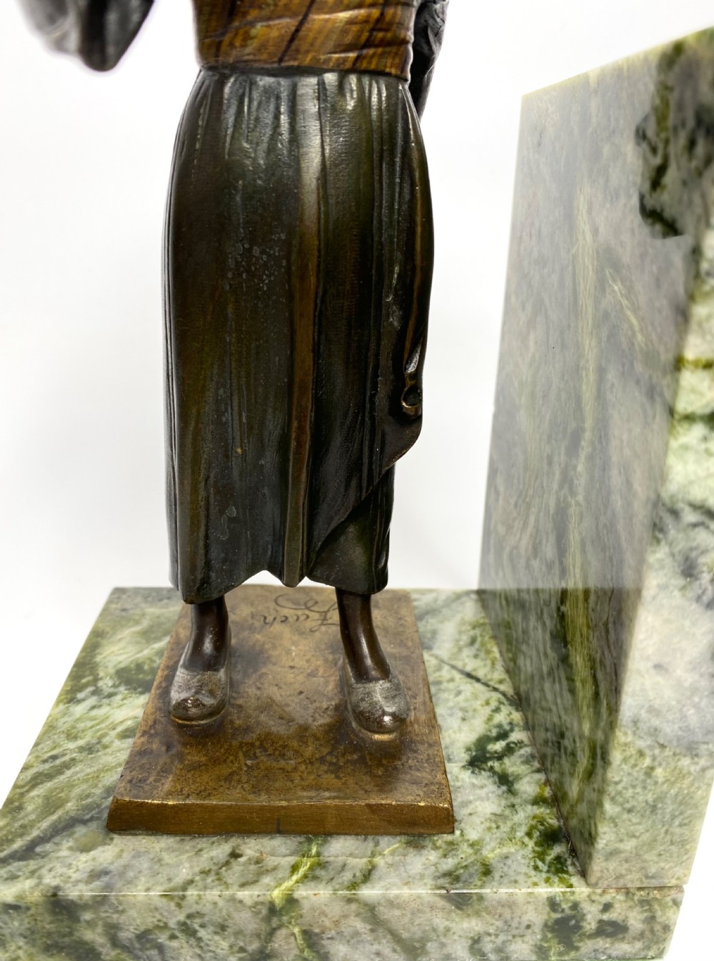 Arab street vendors, cold painted bronze figures, Bruno Zach, c. 1920. View IX