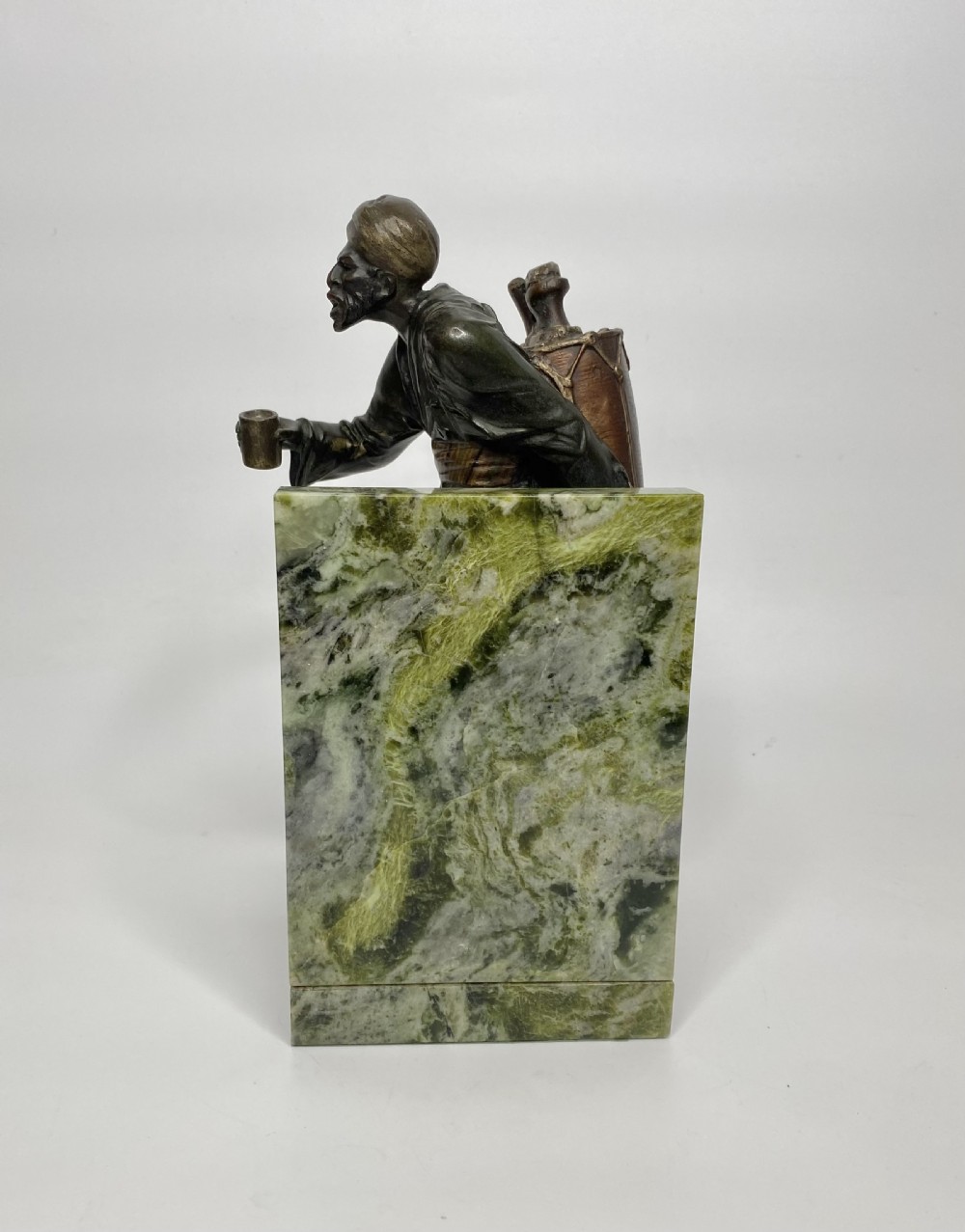 Arab street vendors, cold painted bronze figures, Bruno Zach, c. 1920. View XI