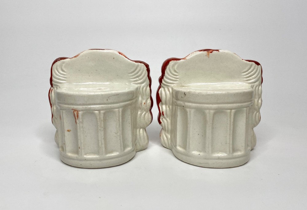 Pair of Staffordshire Spaniel window rests, c. 1850. View III