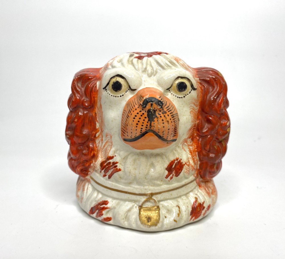 Pair of Staffordshire Spaniel window rests, c. 1850. View V