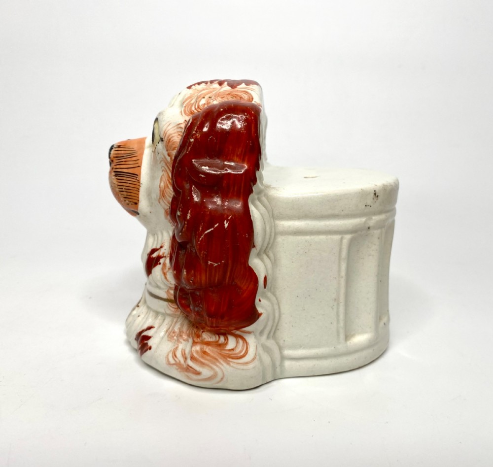 Pair of Staffordshire Spaniel window rests, c. 1850. View VIII
