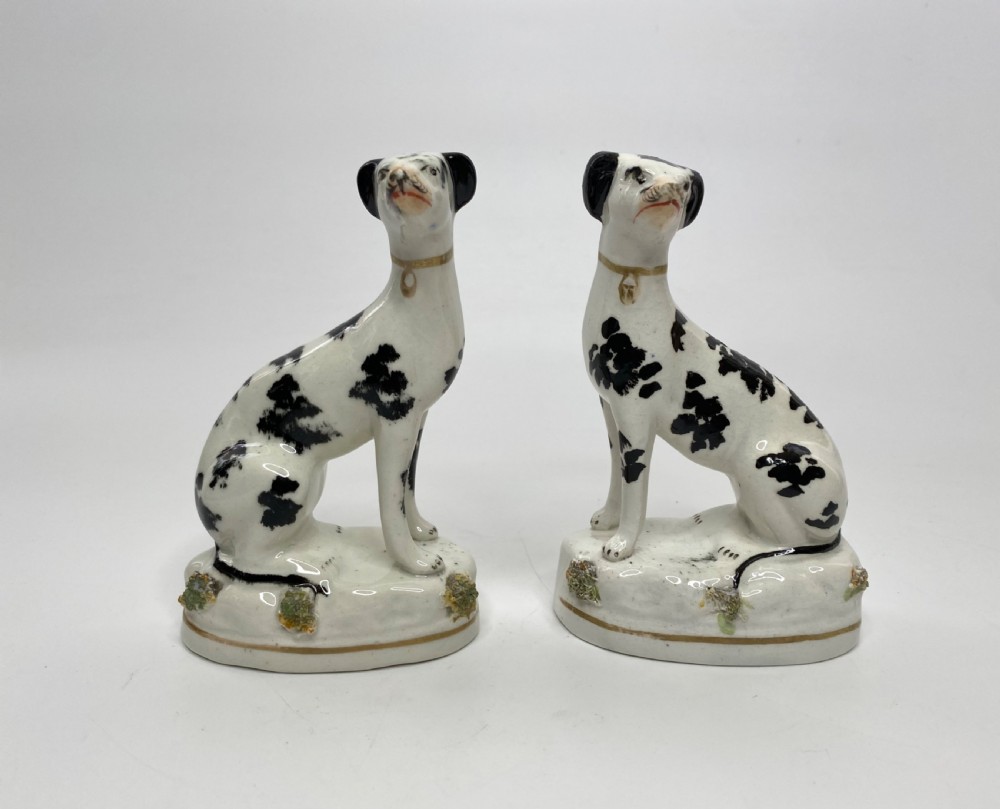 Staffordshire pottery Greyhounds, c. 1850.