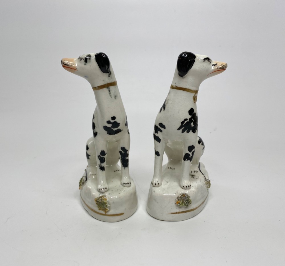 Staffordshire pottery Greyhounds, c. 1850. View II