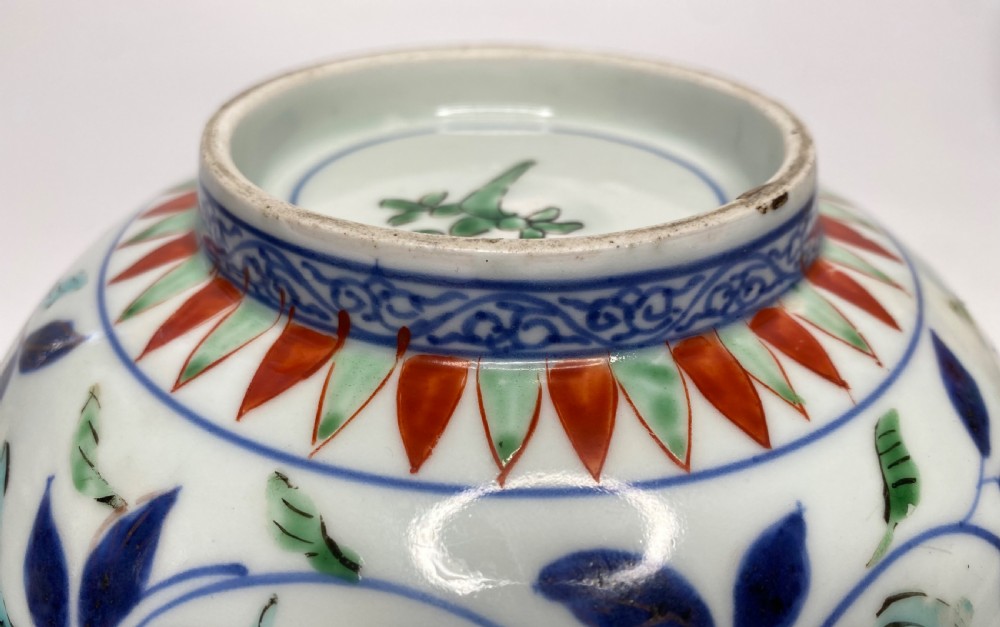 Japanese porcelain bowl, Kakiemon kilns, c. 1700. Genroku Period. View XII