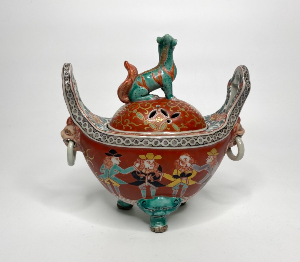 Imari ‘Black Ship’ koro & cover, Japan, Meiji Period. View IV