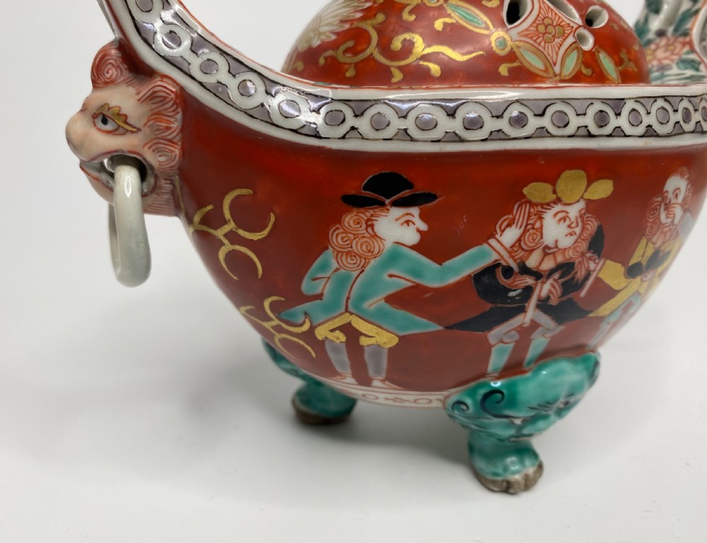 Imari ‘Black Ship’ koro & cover, Japan, Meiji Period. View X