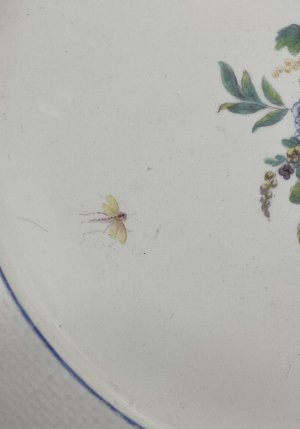 Chantilly porcelain plate, France, c. 1755. View III