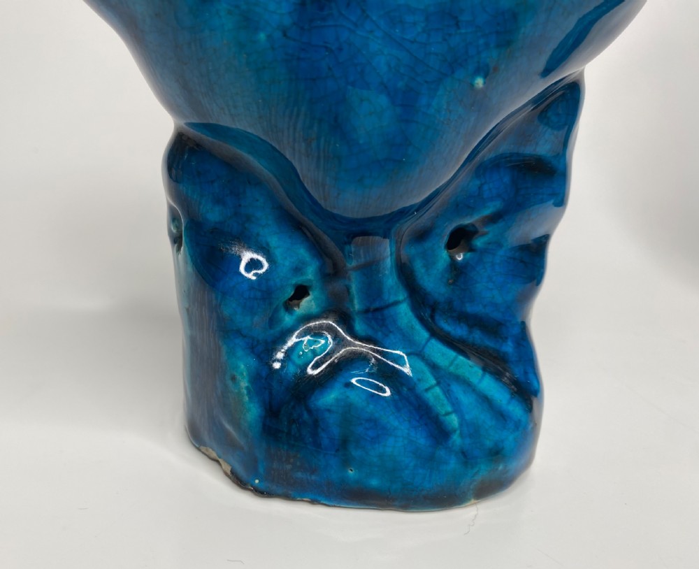 Pair Chinese porcelain cockerels, c. 1880, Qing Dynasty. View XI