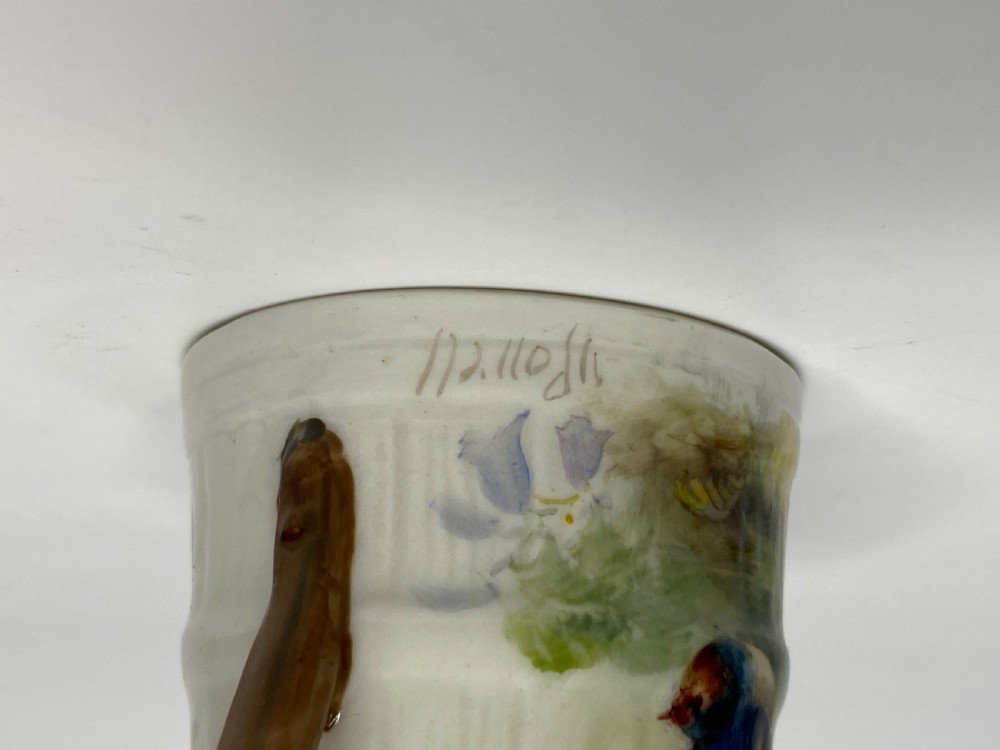 Royal Worcester jug, Swallow, Walter Powell, d.1934. View V