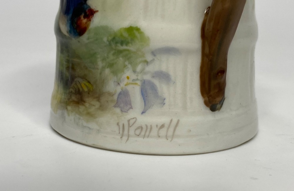 Royal Worcester jug, Swallow, Walter Powell, d.1934. View X