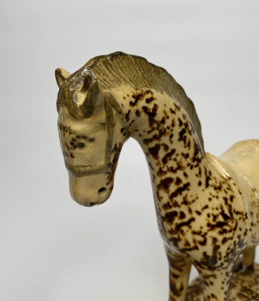 Prattware pottery racehorse, Yorkshire, c. 1820. View VI
