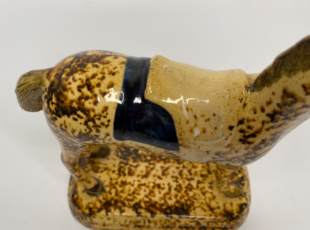 Prattware pottery racehorse, Yorkshire, c. 1820. View VII