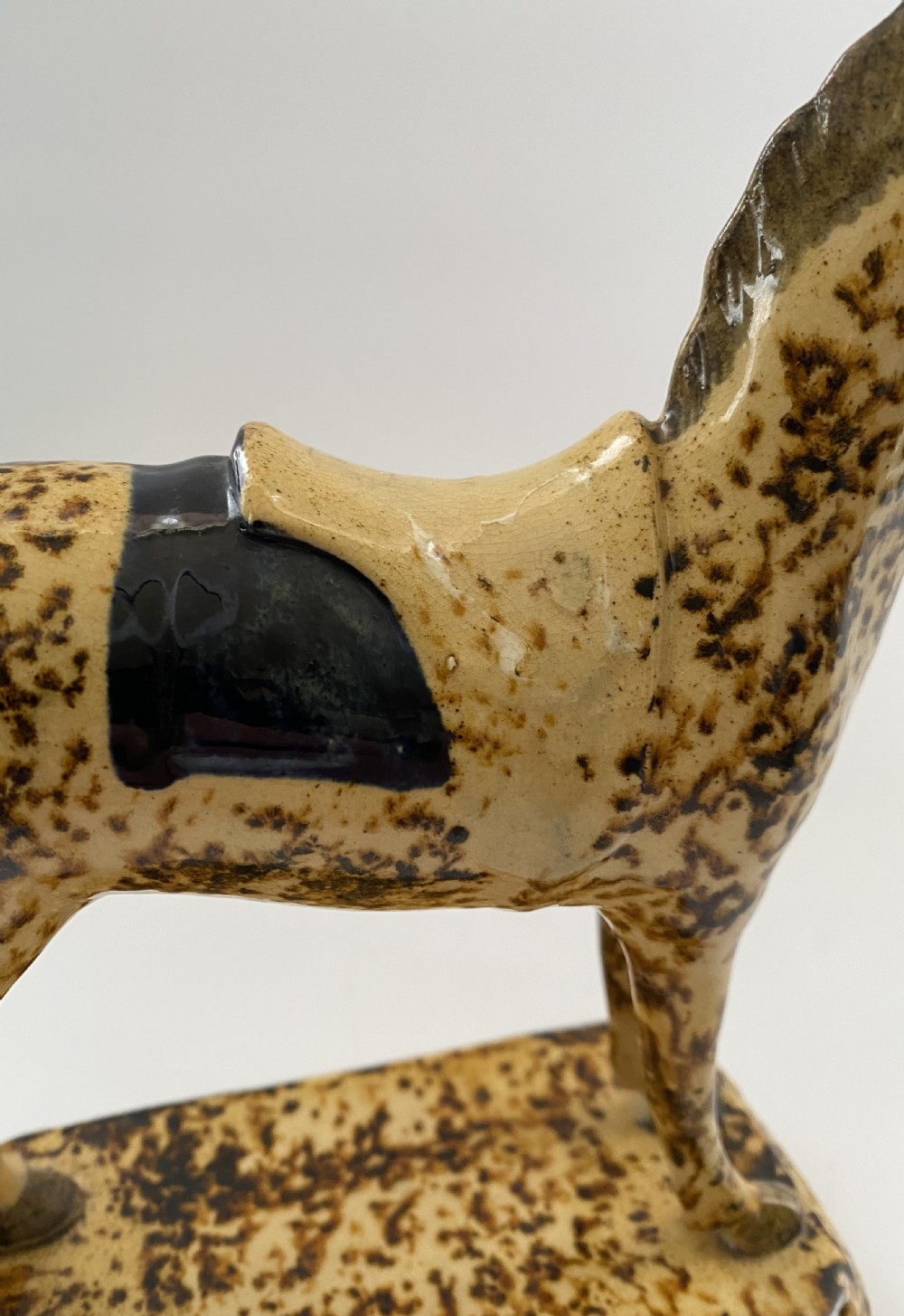 Prattware pottery racehorse, Yorkshire, c. 1820. View XI