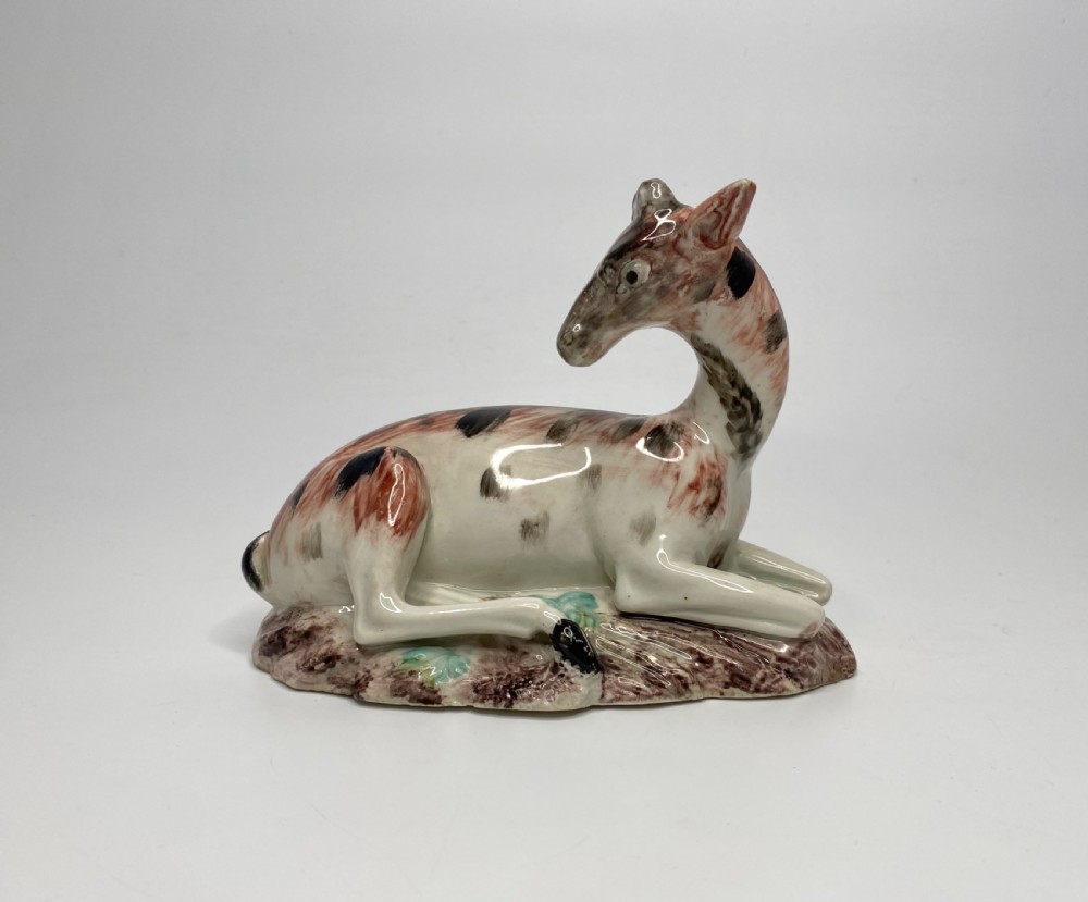 Staffordshire porcelain ‘Hind at Lodge’, c. 1790.