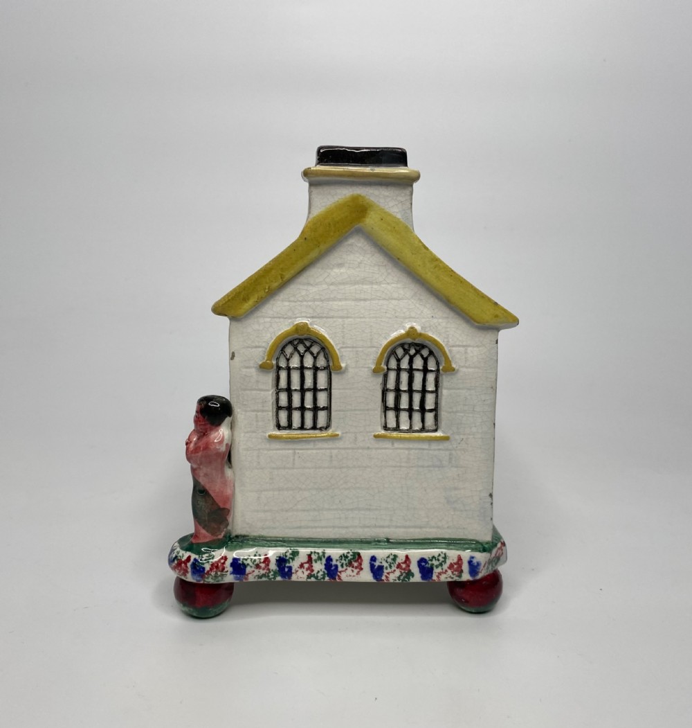 Pratt Wesleyan Chapel money box, Mexborough Pottery, dated 1847. View IV