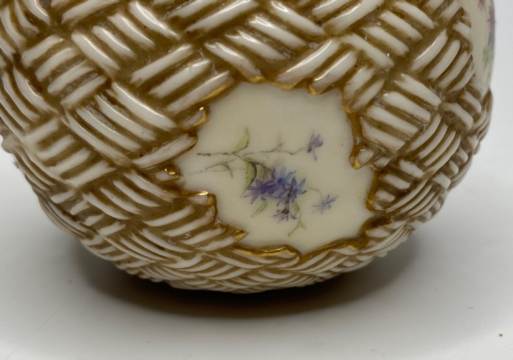 Royal Worcester perfume bottle, Black Starr & Frost silver mounts, c. 1890. View VIII