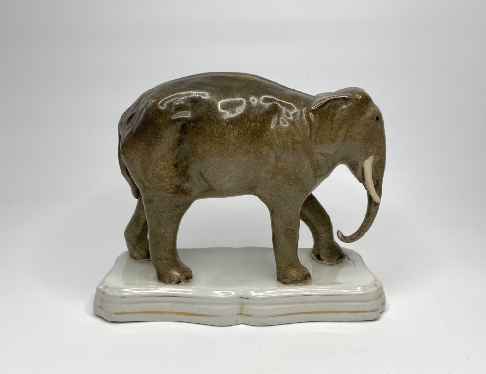 Staffordshire pottery elephant ‘Jumbo’ c. 1860.