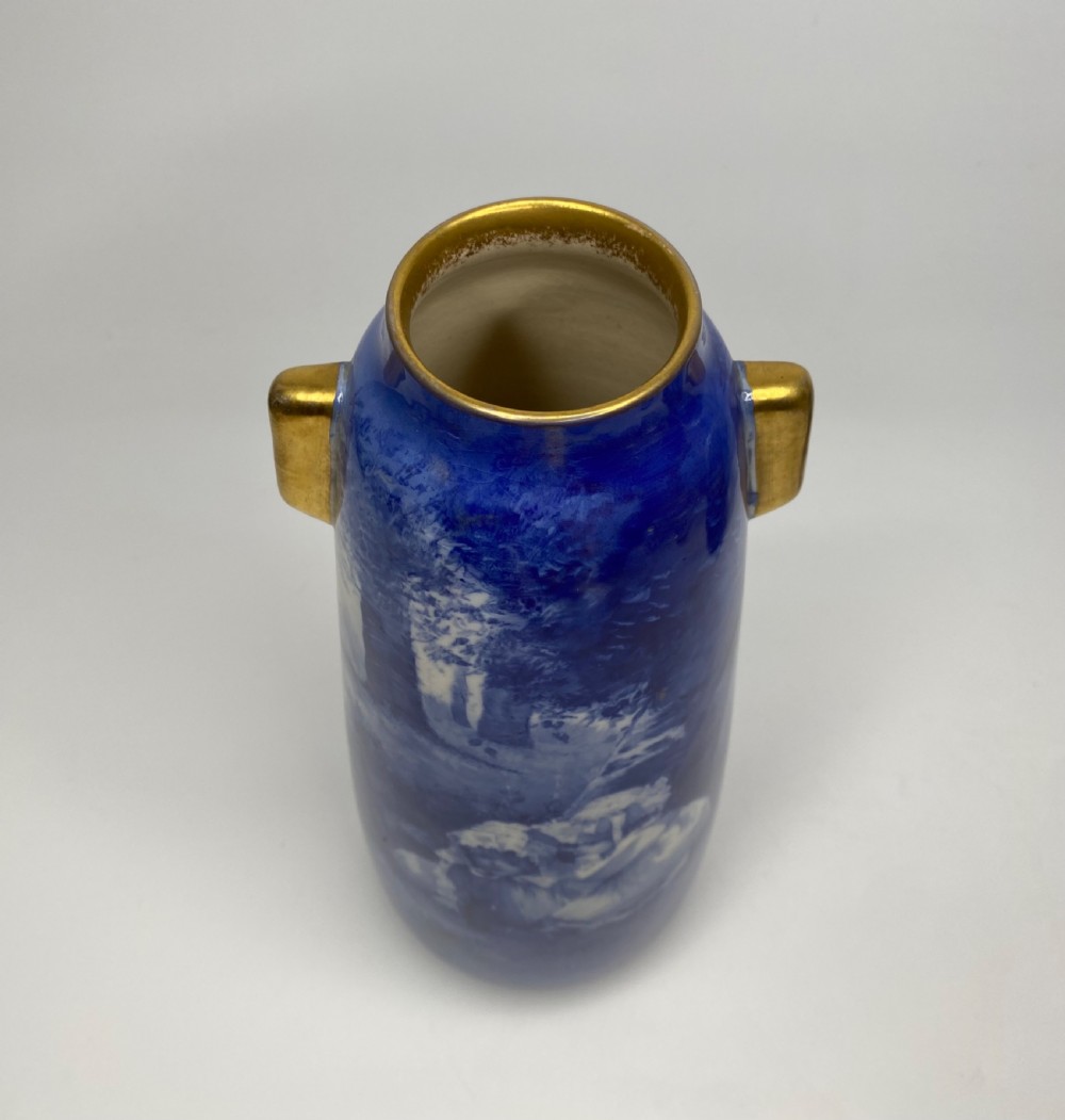 Pair Royal Doulton Blue Children vases, c. 1900. View VIII