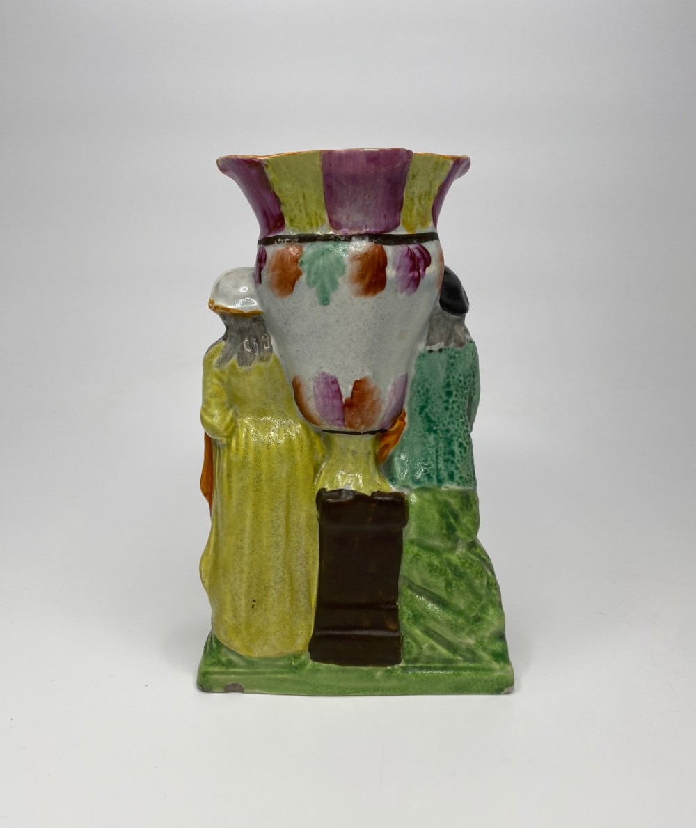 Obadiah Sherratt pottery Gardeners spill vase, c. 1830. View V