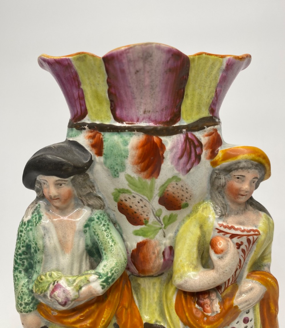Obadiah Sherratt pottery Gardeners spill vase, c. 1830. View VII