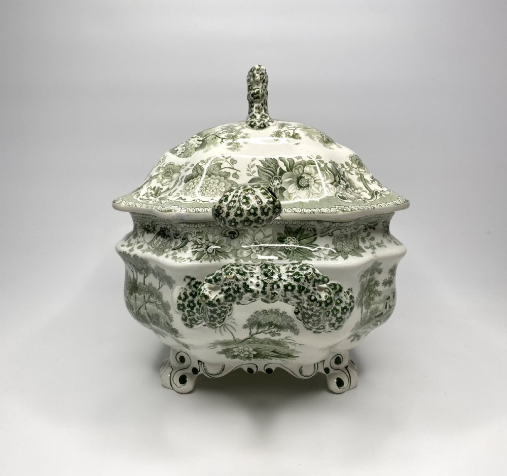 Copeland & Garrett ‘Aesops Fables’ tureen, cover & ladle, c. 1840. View III