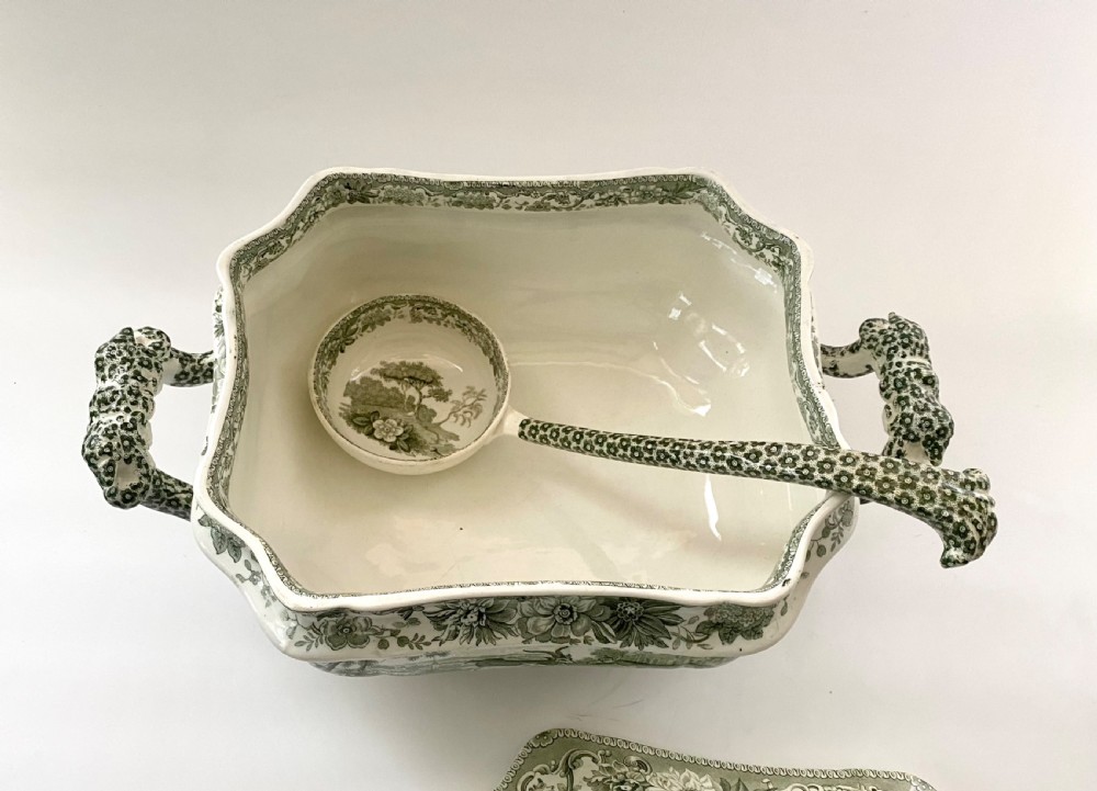 Copeland & Garrett ‘Aesops Fables’ tureen, cover & ladle, c. 1840. View IX