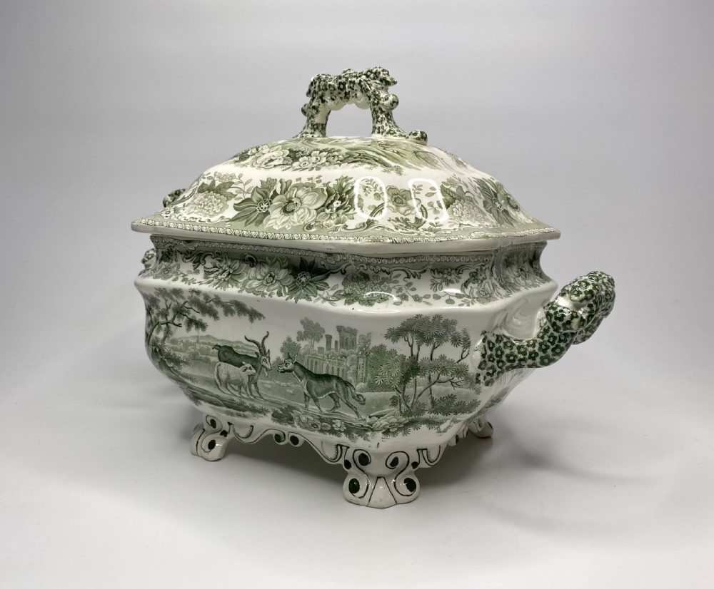 Copeland & Garrett ‘Aesops Fables’ tureen, cover & ladle, c. 1840. View XII