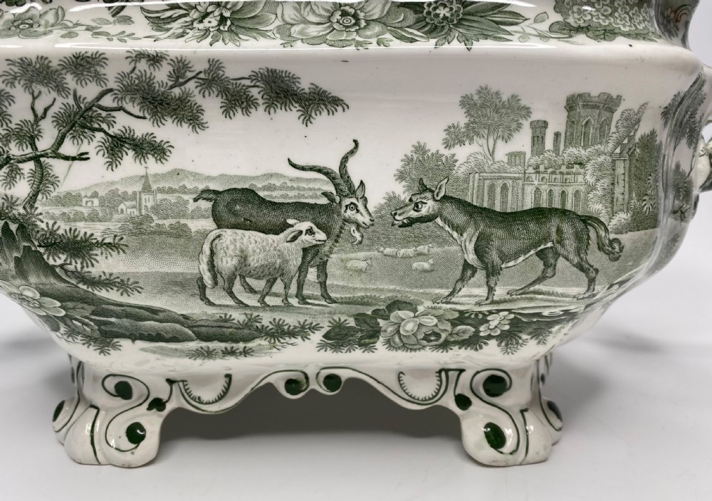 Copeland & Garrett ‘Aesops Fables’ tureen, cover & ladle, c. 1840. View XIV
