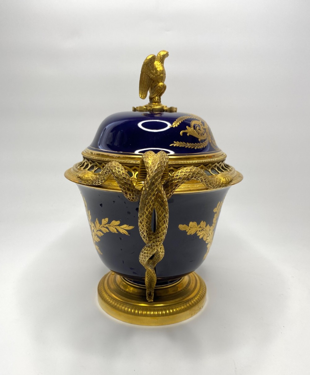 Sevres style Napoleon ormolu mounted pot pourri & cover, c. 1870. View XII