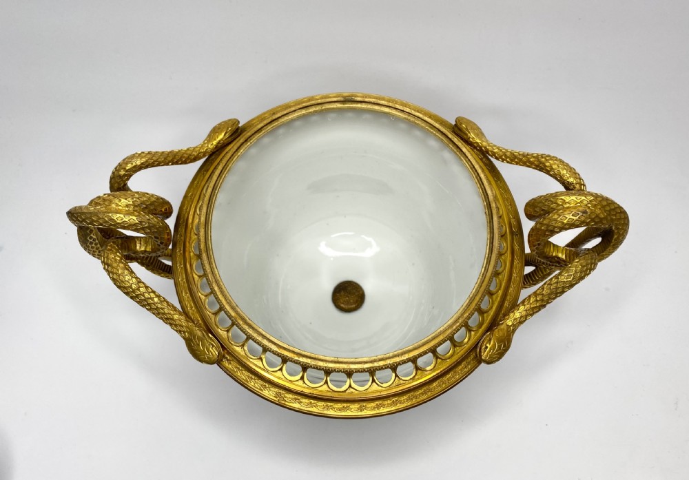Sevres style Napoleon ormolu mounted pot pourri & cover, c. 1870. View XIV