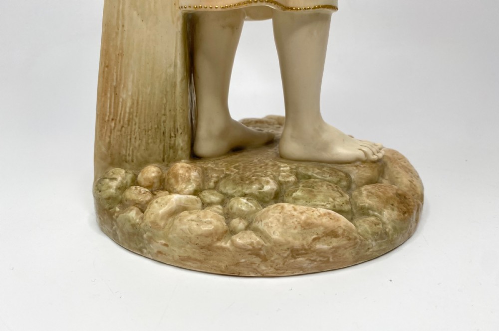 Royal Worcester French fisher girl, James Hadley, d. 1888. View XI
