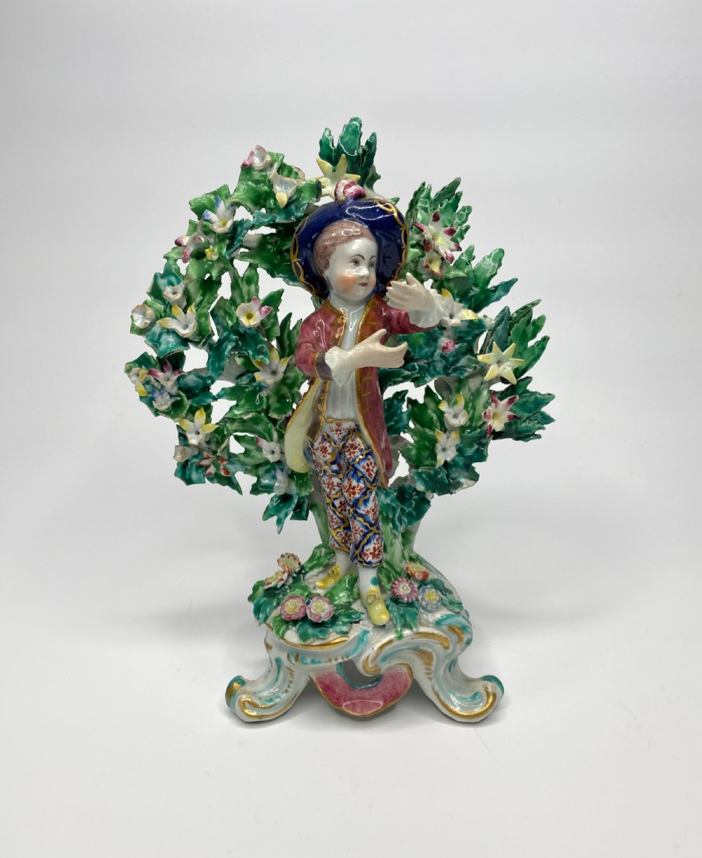 Fine Pair of Bow porcelain bocage figures, New Dancers, c. 1765. View II