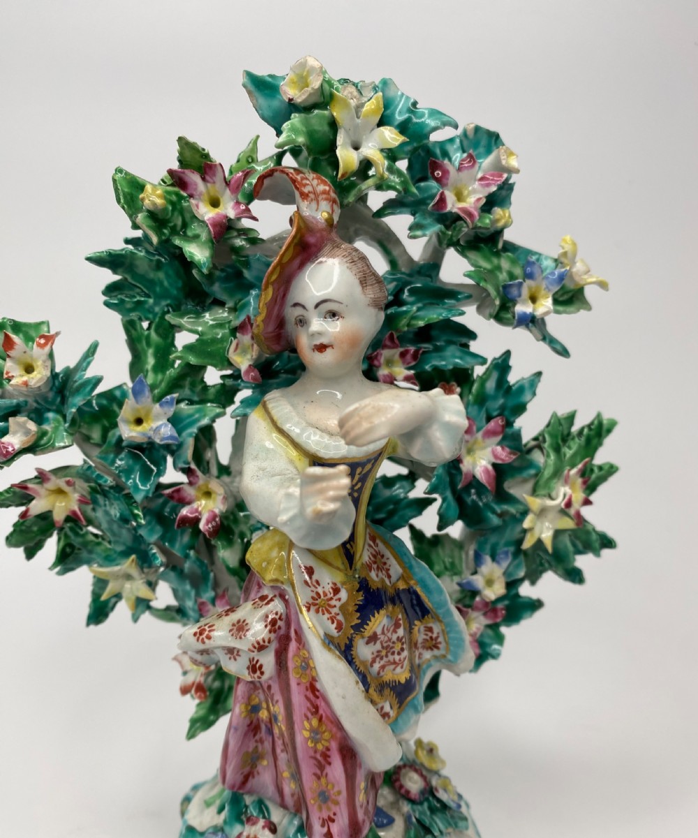 Fine Pair of Bow porcelain bocage figures, New Dancers, c. 1765. View IV